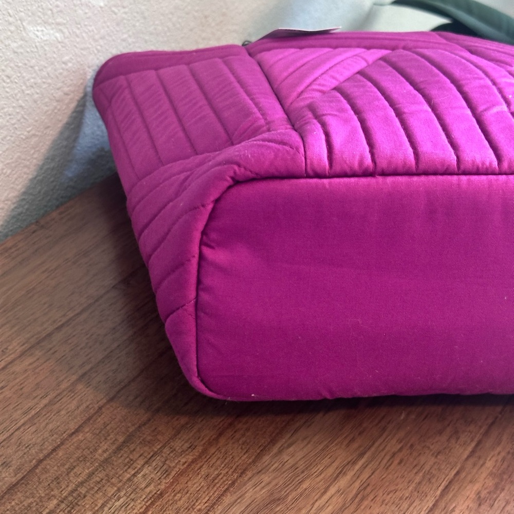 NWT - Vera Bradley Dark Raspberry Quilted Tote - Picture 5 of 11